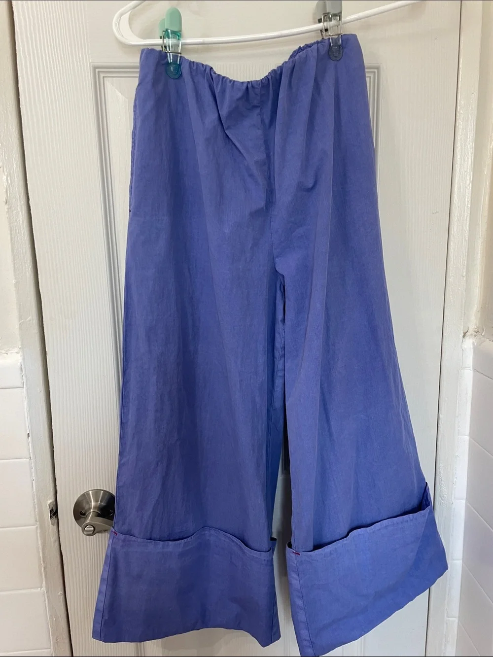 Free People Lula Blue Cuff Pants